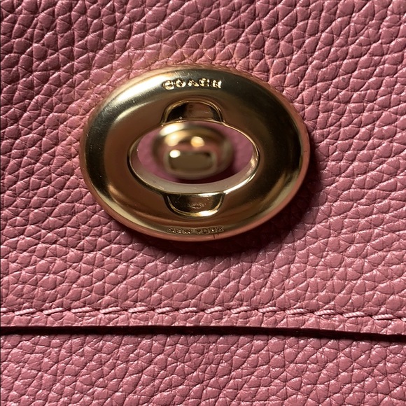 Coach purse bag NEW Pebbled leather EDIE turn-lock - Picture 4 of 12